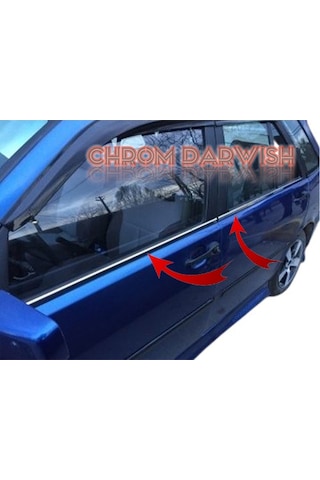 Fiat Tipo -Tempra Krom Cam Çıtası 4 Parça Paslanmaz Çelik
