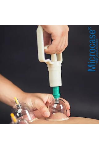 Microcase 12 Parça VakuMLu Kupa Çekme Masaj Hacamat Seti - Al3230