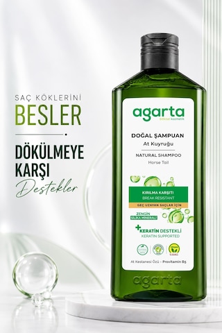 Agarta Doğal Şampuan At Kuyruğu Özlü-tuzsuz 400 ML