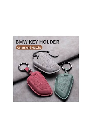 Bmw Fem Modeli F10 F30 F90 G20 G30 Smart 4 Buton Anahtar Kumanda Koruma Kılıfı Süet Deri