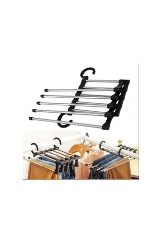 Periboia Hareketli Pantolon Askılığı 5 İn 1 Krom