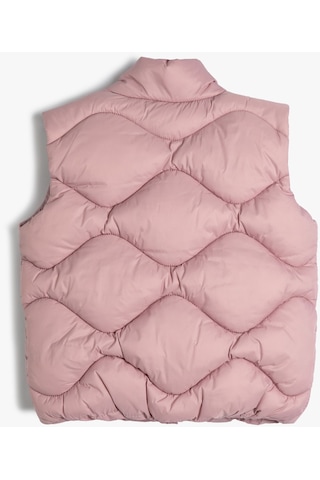Koton Şişme Yelek Dik Yaka Fermuarlı Cepli Pembe 4skg20017aw Gülkurusu
