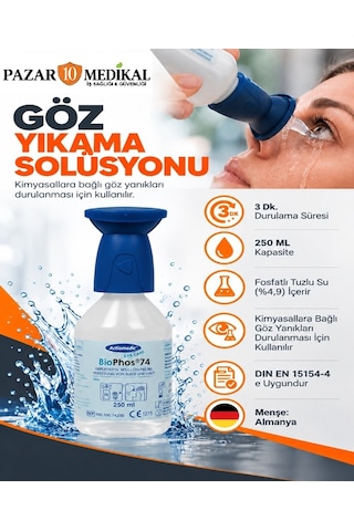 Pazar10 Actiomedic 250 Ml Mavi Kapak Göz Duşu Solüsyonu