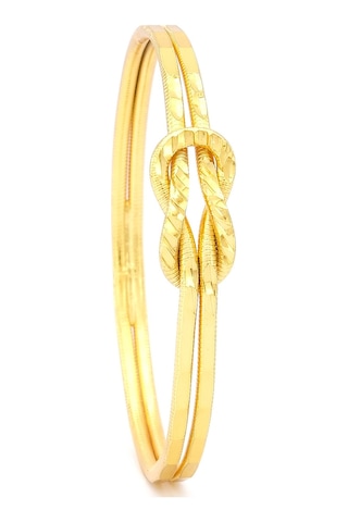 Altın Kaplama İmitasyon Köşeli Desenli Ajda Aşk Düğümü Bilezik Blz-3117 Altın