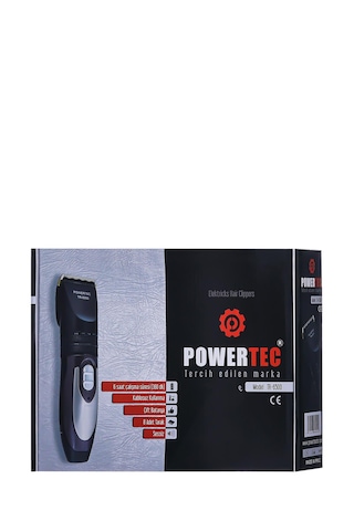 Powertec TR-6500 Saç Sakal Tıraş Makinesi Yedek Bataryalı Şarjlı