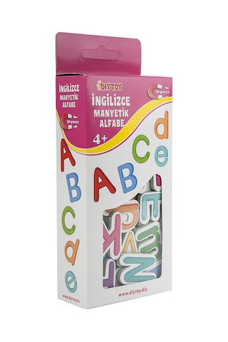 Diytoy Manyetik Alfabeler 2 Set Türkçe - İngilizce 68 Parça