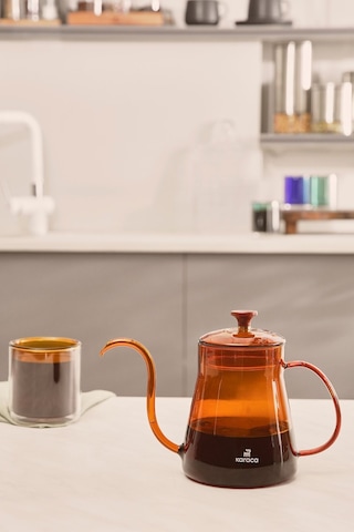 Karaca Martina Borosilikat Cam Coffe Kettle Orange 600 ml