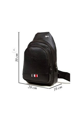 Newıshpolo 1064-26 Deri Bodybag Çapraz Çanta Siyah
