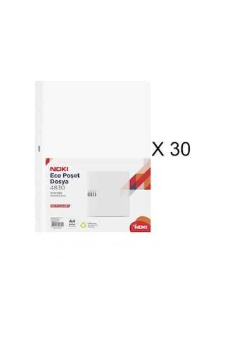 Noki Eco A4 Poşet Dosya 100' lü 30 Paket 1 Koli