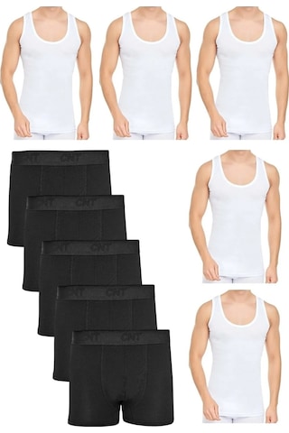 Tezzgelsin Erkek Dar Kalıp Atlet Ve Boxer Set 5 Boxer 5 Atlet
