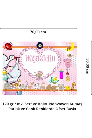 Hoşgeldin Bebek Afiş. 70Cm X 50Cm - Pembe