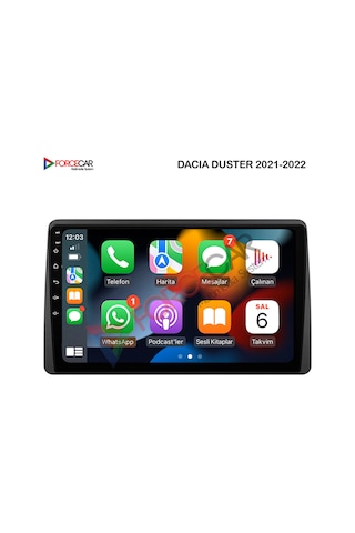 DACİA DUSTER 2021_2022 ANDROİD MULTİMEDYA 2_32 KABLOSUZ CARPLAY