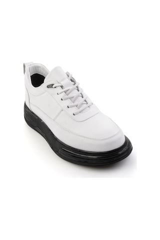 Bambi Beyaz Hakiki Deri Erkek Sneaker E01080256343