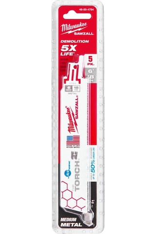 Milwaukee 48004784 150mm Ağır Hizmet Metal Kılıç Testere 5'li