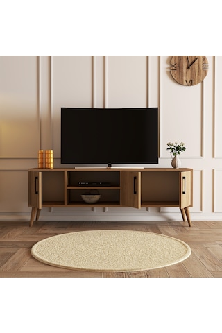 1586 EXXEN 150 CM AHŞAP AYAKLI TV ÜNİTESİ