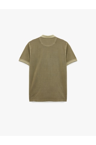 Koton Regular Fit Nakışlı Kısa Kollu Pamuklu Polo Yaka Tişört Yeşil 5sam10156mk