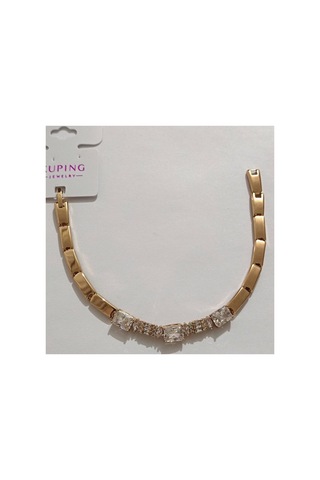 Xuping Vıp Kaliteli Antialerjik Üç Baget Kesimli Zirkon Taşlı Rose Gold Bileklik Rose Gold