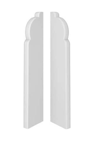 Espumo Kompozit Süpürgelik 8 Cm Bitiş Kapağı Aksesuarı 1 Paket - 2 Adet - Beyaz - Esp301