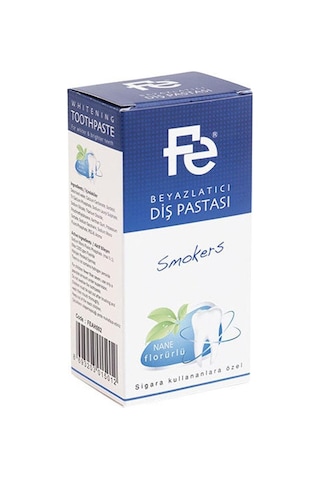 Fe Smokers Nane Aromalı Beyazlatıcı Diş Pastası 90 G