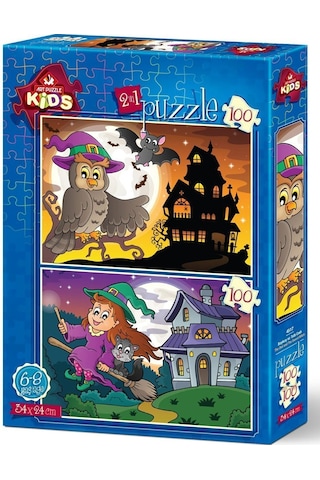 Art Puzzle 2X100 Parça  Baykuş Ve Tatlı Cadı 4517