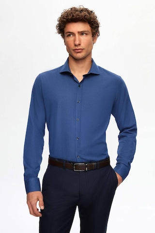 D'S Damat Ds Damat Slim Fit Lacivert Italyan Yaka Dar Kesim Klasik Kravatlık Uzun Kollu Kolay Ütülenebilir Ne 2HF02ORT5185 Lacivert