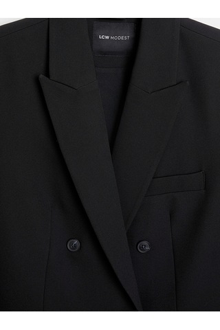 Lcw Modest Siyah Kruvaze Yaka Kadın Blazer Ceket Diğer