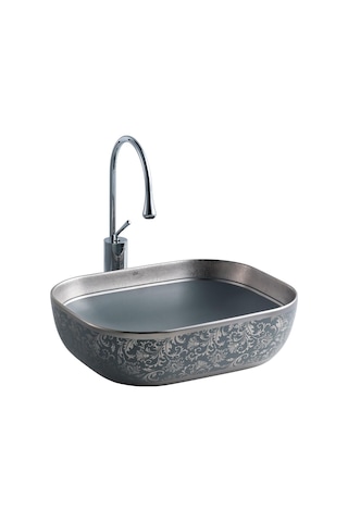 Eh-4290mgg Tezgah Üstü Porselen Lavabo Gri