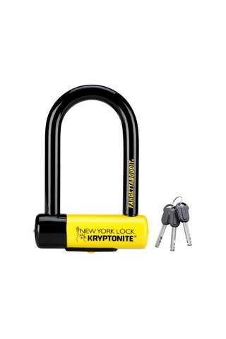 Kryptonite New York Fahgettaboudit Mini Bisiklet Kilidi, Sarı, Küçük Çok Renkli