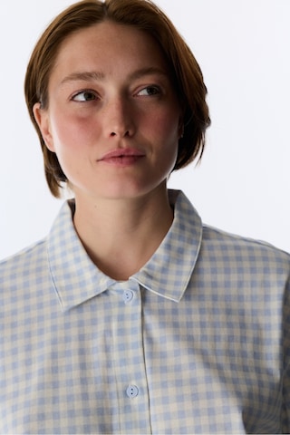 Penti Mavi Cozy Club Gingham Gömlek Pantolon Pijama Takımı