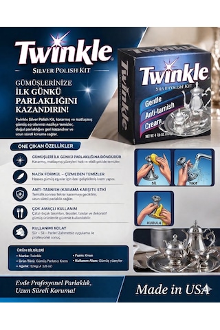 Gümüş Parlatıcısı, Gümüş Cilası Ve Temizleyici Krem 124gr 2 Adet Made In Usa İthal Ürün