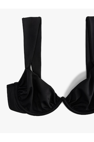 Koton Kalın Askılı Balenli Bikini Üstü Siyah 5sak10021mm Siyah