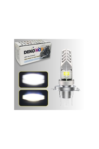 H4 Motosiklet Led Ampul Ve Led Işık 12-24v Beyaz Yüksek Performans Metal Gövde 1500 Lm