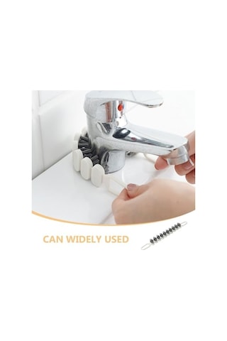 2&apos Li 360 Bükülebilir Aralık Temizleme Fırçası, 26,5 Cm Esnek Saplı Kavisli Yüzey Temizleyici, Askı Delikli Çok Amaçlı Mutfak Banyo Lavabo Temizlik Fırçası Açık Gri