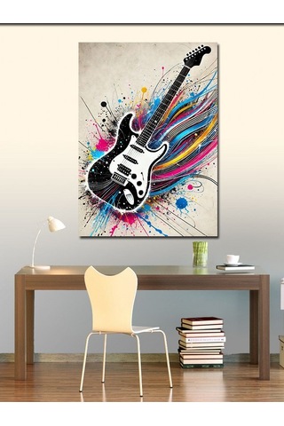 Kanvas Tablo Elektrik Gitarın Coşkusu 50cmx70cm
