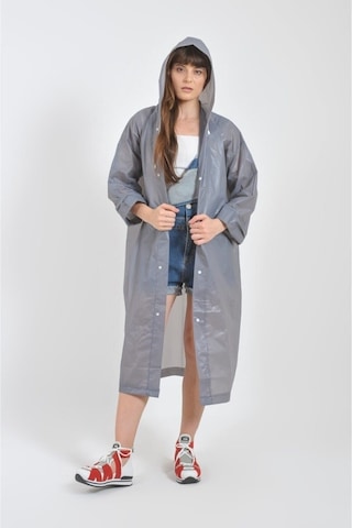 Unisex Gri Eva Kumaş Su Rüzgar Geçirmez Yağmurluk Çok Renkli