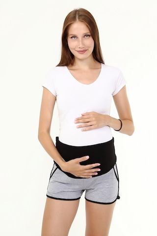 Luvmabelly Myra8521 - Gri Hamile Spor Şortu-gri