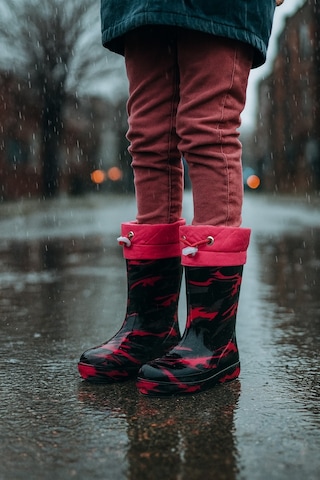 Unisex Çocuk Kamuflaj Desenli Yağmur Çizmesi