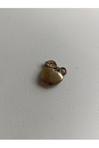 Elma Metal Çinko Alaşım Kolye Ucu 11x2mm 10 Adet Sarı Çok REnkli