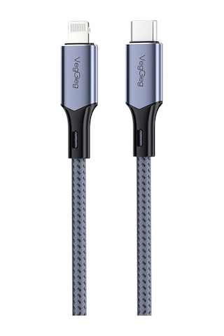 Veggieg 27w 3a Usb Type-c To Lightning iPhone Apple Uyumlu iPad Hızlı Şarj Ve Data Kablosu 2 Metre