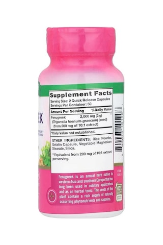 Fenugreek - Çemen Otu, 2.000 Mg, 100 Hızlı Salımlı Kapsül