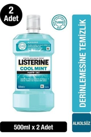Listerine Zero Hafif Nane Alkolsüz Ağız Bakım Suyu 2 x 500 ML