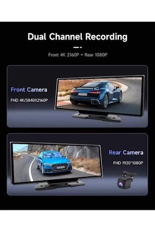 Premium Mb-250 10 İnç 4k Carplay Ve Android Uyumlu Yeni Nesil Ön - Arka Kamera