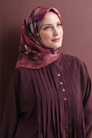 Armine Sura İpek Eşarp 2026-2027 - Sonbahar Kış-asm9611 Gül Kurusu