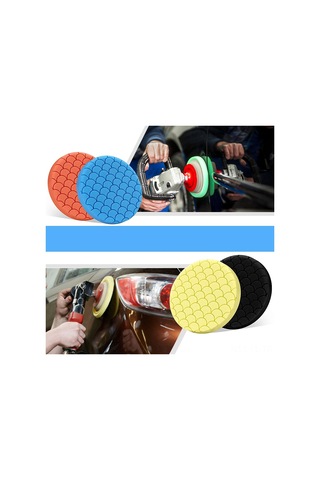 Lemestar 5'li Araba Cila Pedi Seti - 6,5 İnç Otomobil Ve Yatlar İçin Çizik Giderme & Parlatma
