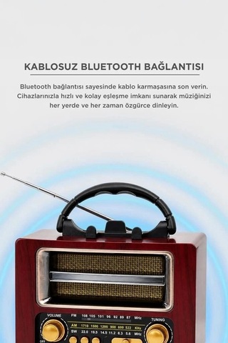 Özel Üretim Torima Bluetooth Hoparlör Nostaljik Radyo Ns02 Hediye Cihazı Cihaz