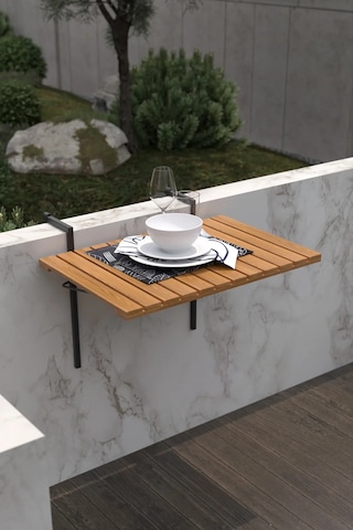 Retodesign Katlanır Askılı Balkon Masası 5001 Siyah