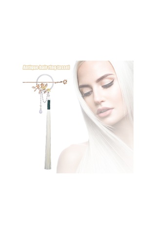 Püskül Geri Basınçlı Firkete Firkete Çin Kumaşı Yasak Saç Aksesuarı