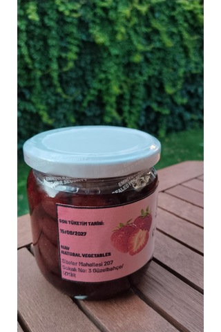 Nav Çilek Reçeli Ev Yapımı Katkısız Cam Kavanoz 450 G