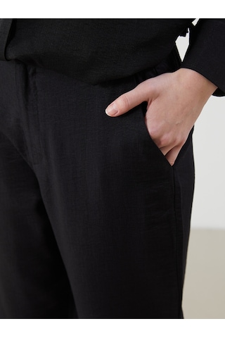 Lcw Modest Siyah Beli Lastikli Kadın Pantolon
