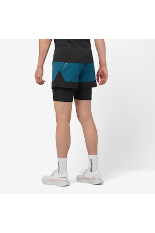 Salomon Cross 2ın1 Erkek Koşu Şortu Deep Dıve Lc2197500 Mavi